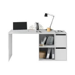 Scrivania modulabile bianca 152x49cm con libreria - Ascona