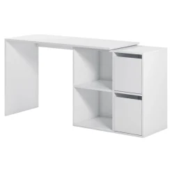 Scrivania modulabile bianca 152x49cm con libreria - Ascona