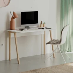 Scrivania No beige e bianca 120x60cm - Alpone