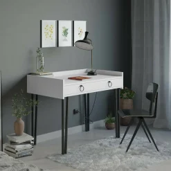 Scrivania No bianca 100x62cm con 1 cassetto - Pollino