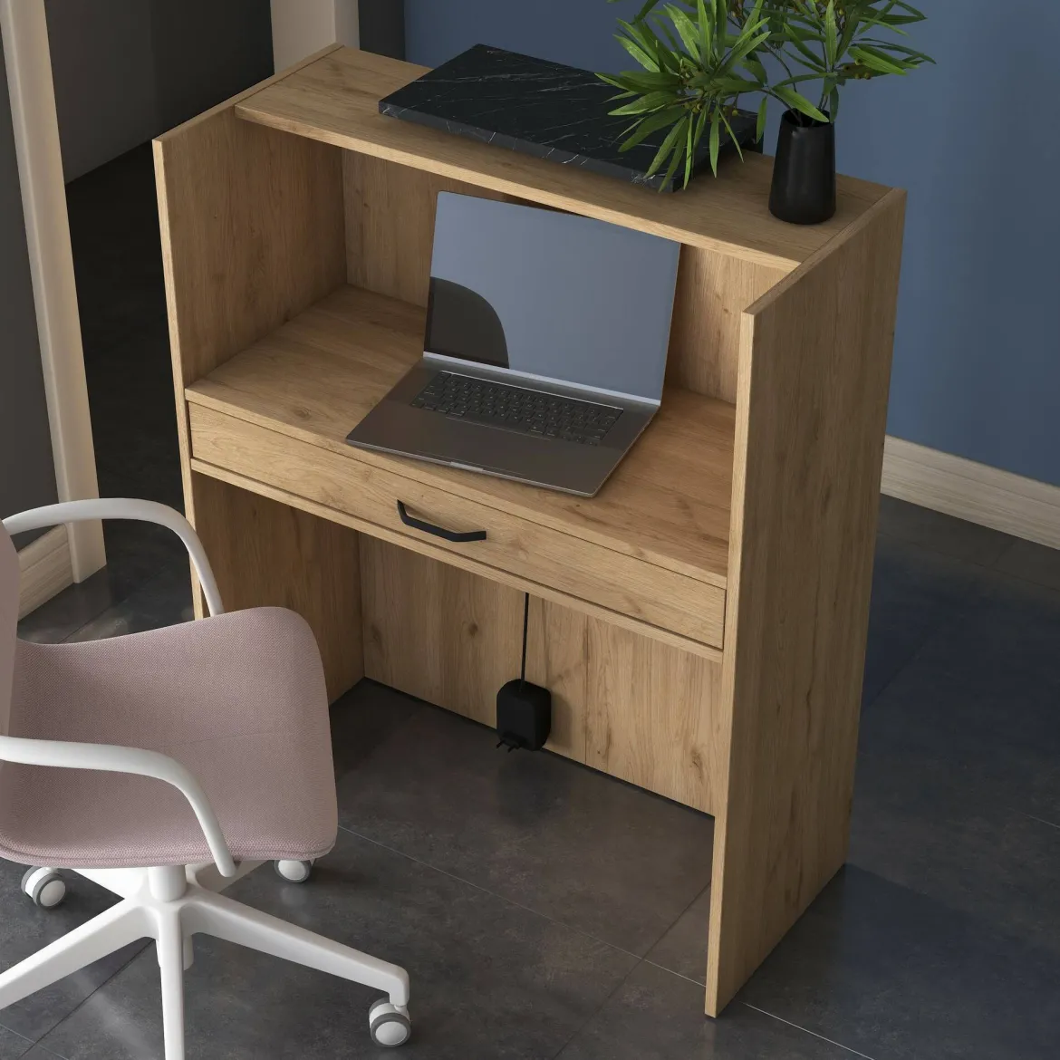 Scrivania No noce 90x40cm con 1 cassetto - Mappano