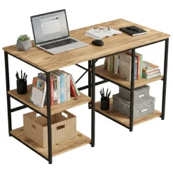 Scrivania No quercia 120x60cm con libreria - Giusto