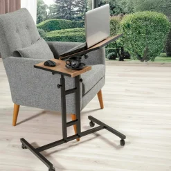 Scrivania quercia e nera 67x45cm con supporto computer - Cairoli