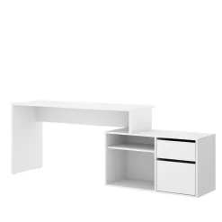 Scrivania ufficio bianca 139x92cm con 1 cassetto - Andor