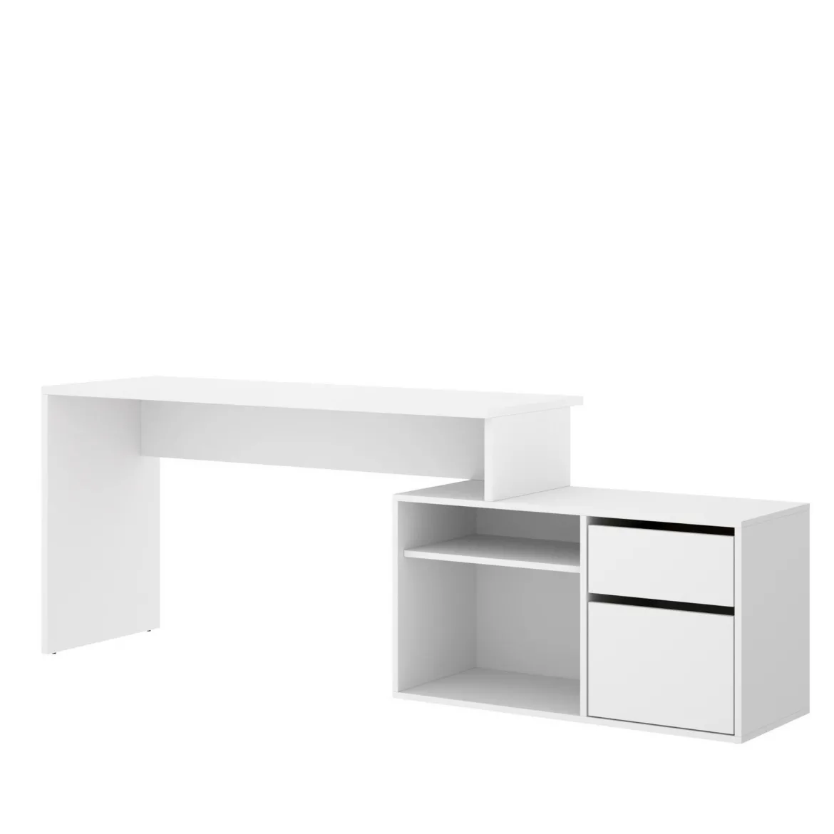 Scrivania ufficio bianca 139x92cm con 1 cassetto - Andor