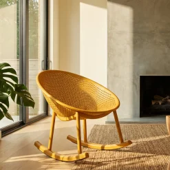Sedia Arancione 2 Sedie a Dondolo, Adatto per Indoor/outdoor, Materiale Struttura in Plastica - Phunt