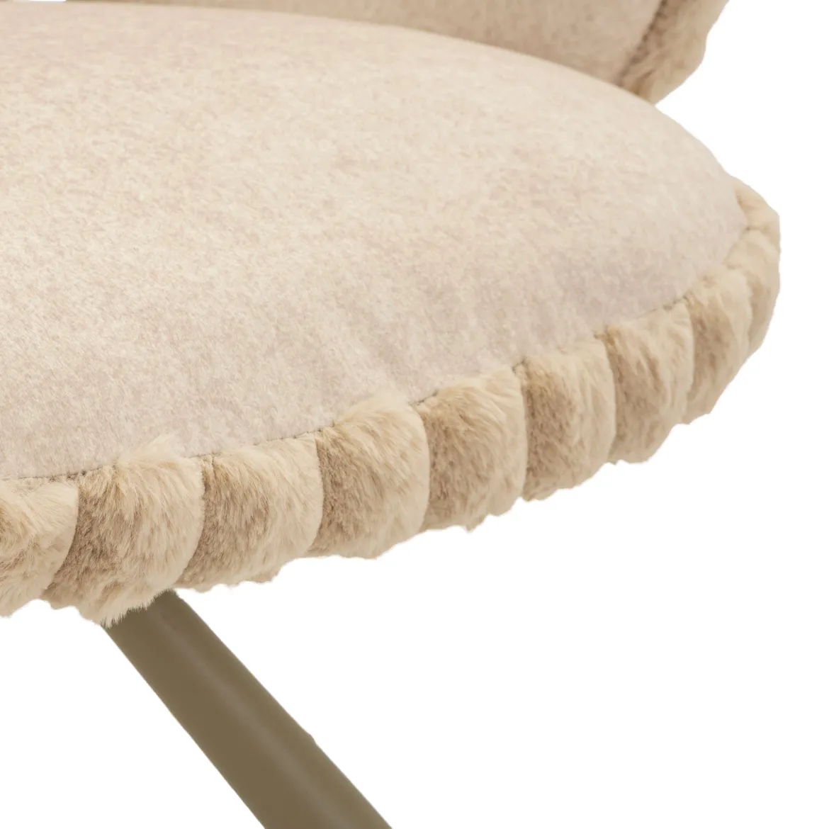 Sedia Bianco Crema Beige 2 Sedie Imbottito, Sfumatura Colore Struttura Crema - Zans