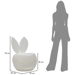 Sedia Bianco una Sedia Adatto per Indoor/outdoor, Materiale Struttura in Plastica - Mrauk