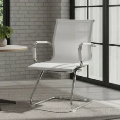 Sedia Bianco una Sedia Peso Supportato 120 kg, Altezza Seduta 43 cm - Balvano