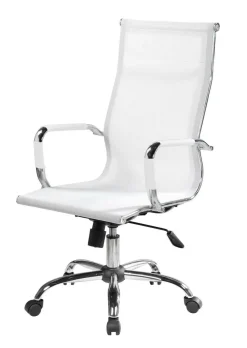 Sedia con ruote Dfrosi, Bianco, 63x54h106/116 cm