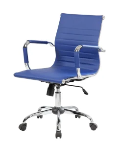 Sedia con ruote Dluis, Blu, 62x54h92/102 cm