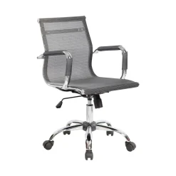 Sedia con ruote Dmannin, Grigio, 62x54h92/102 cm