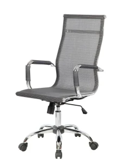 Sedia con Ruote Grigio Regolabile Imbottito, 5 Ruote - Traversone