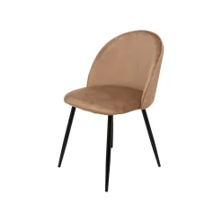 Sedia cucina imbottita in velluto beige - Achito