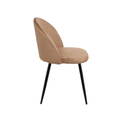 Sedia cucina imbottita in velluto beige - Achito