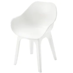Sedia da Esterno Bianco una Sedia Braccioli, Peso Supportato 120 kg Made in Italy - Wesconnett