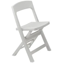 Sedia da Esterno Bianco una Sedia Pieghevole, Colore Seduta Bianco - Sanzeno