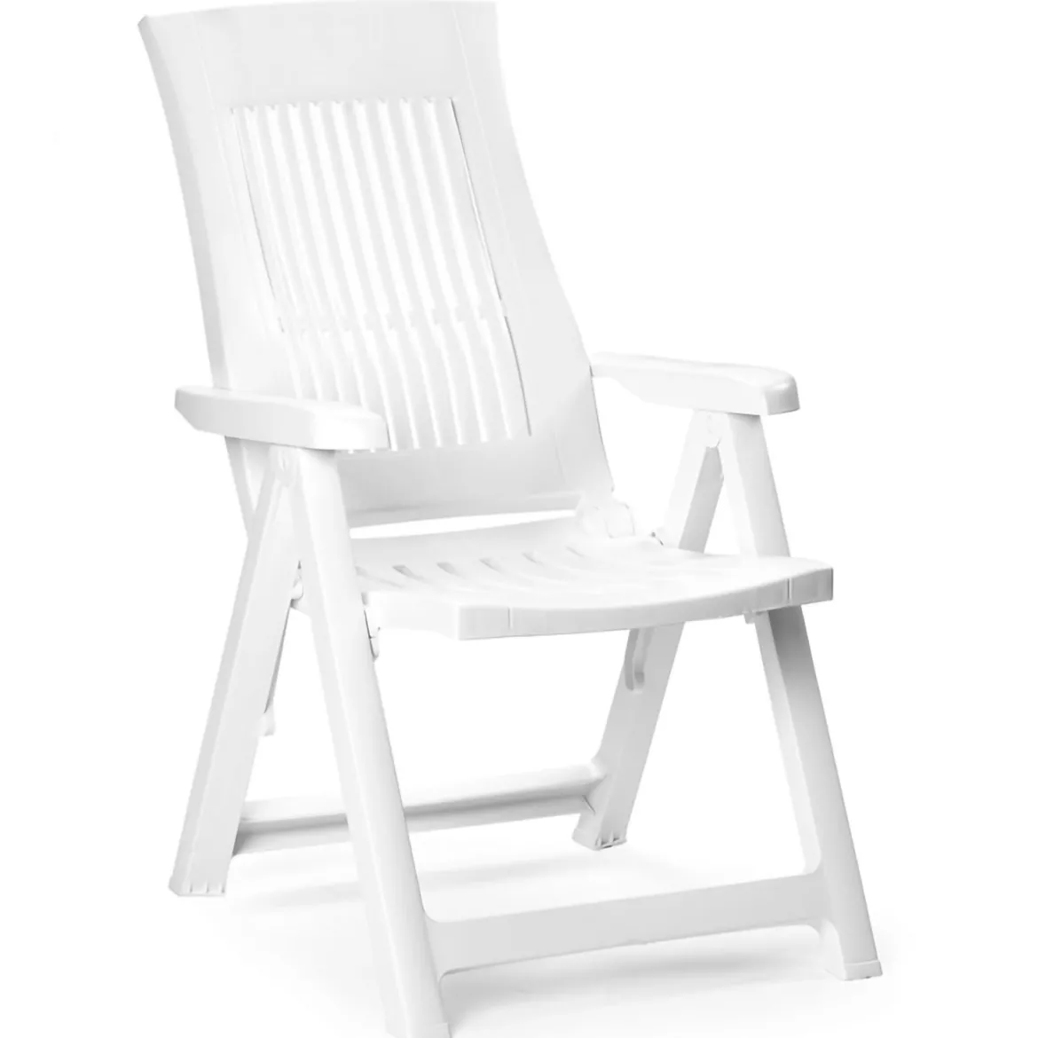 Sedia da Esterno Bianco una Sedia Schienale Reclinabile, Multiposizione Made in Italy - Heflin