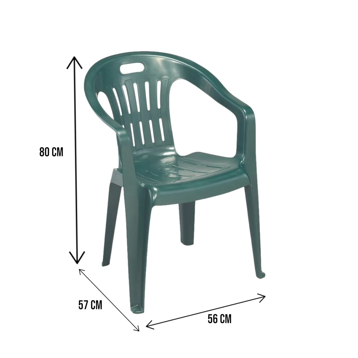 Sedia da esterno Damorus, 56x55h78 cm, Verde