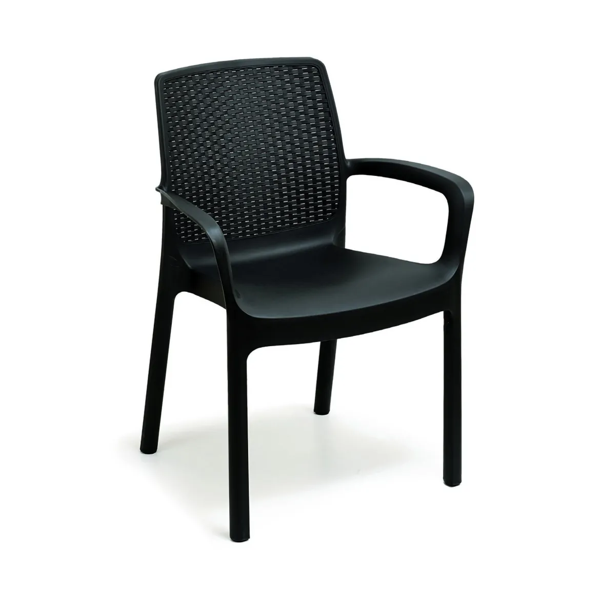 Sedia da esterno elegante impilabile bianco - Asha