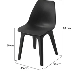 Sedia da Esterno Nero Antracite una Sedia Pieghevole, Peso Supportato 120 kg Made in Italy - Arizona