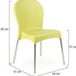 Sedia da Esterno Verde una Sedia Impilabile, Peso Supportato 120 kg Made in Italy - Linder