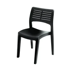 Sedia da giardino design impilabile antracite - Genny