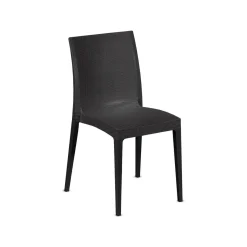 Sedia da giardino effetto rattan impilabile antracite - Ferla