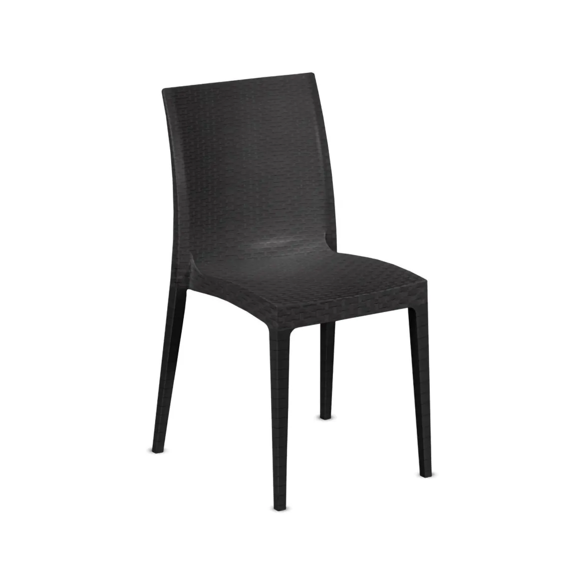 Sedia da giardino effetto rattan impilabile antracite - Ferla