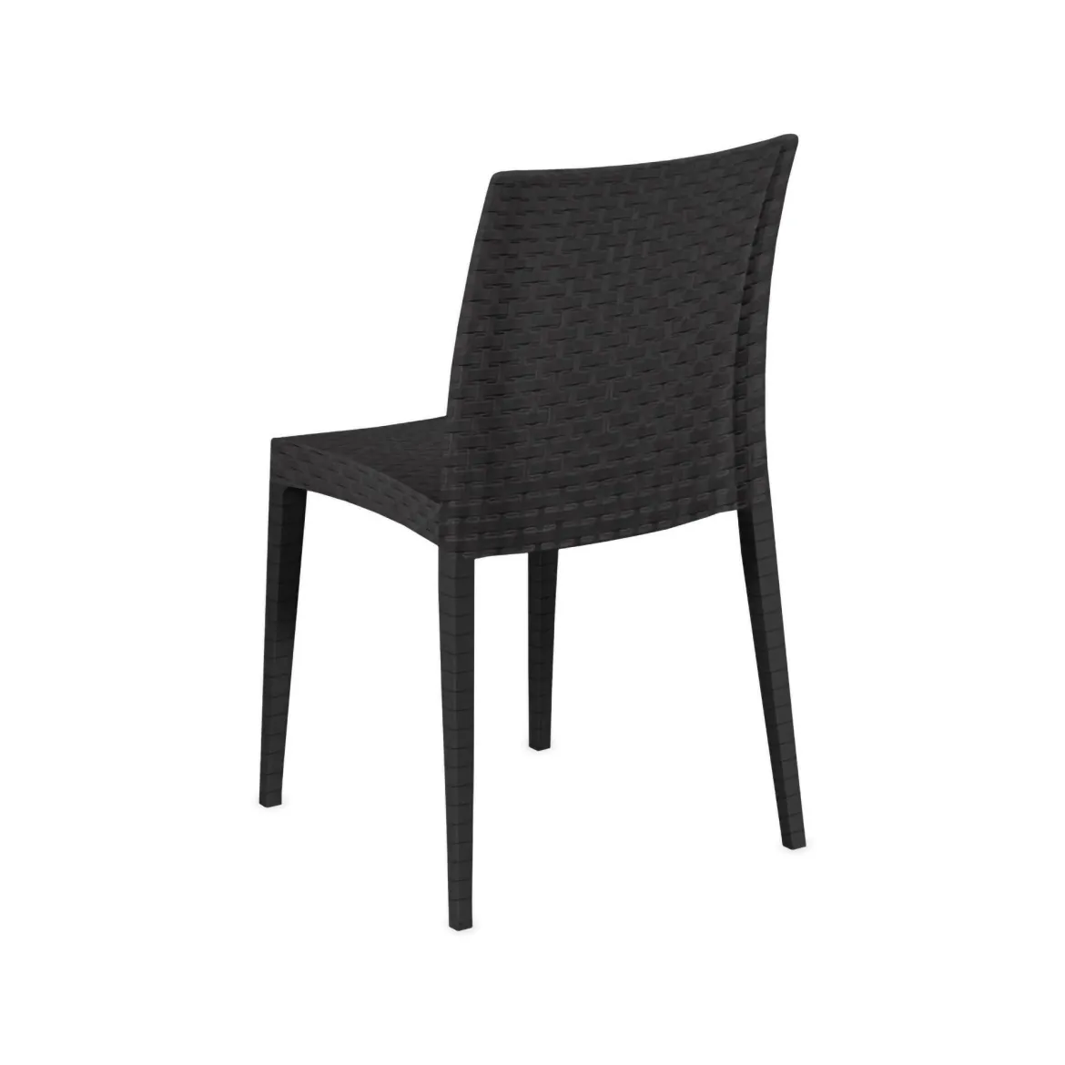 Sedia da giardino effetto rattan impilabile antracite - Ferla