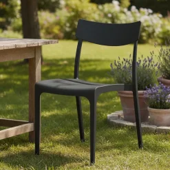 Sedia da giardino impilabile antracite - Lupia