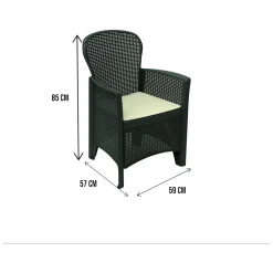 Sedia da giardino in plastica bianco - Amilton