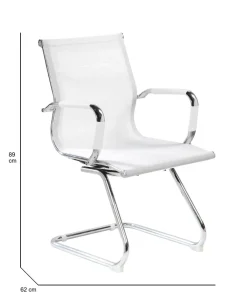 Sedia Dgoldon, 62x54h89 cm, Bianco