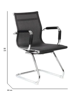 Sedia Dgoldon, 62x54h89 cm, Nero