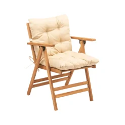 Sedia giardino imbottita in legno antracite - Zoldo