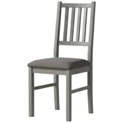 Sedia Grigio una Sedia Materiale Struttura in Legno Massello, Colore Seduta Grigio - Fraine