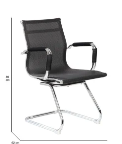 Sedia Nero una Sedia Peso Supportato 120 kg, Altezza Seduta 43 cm - Balvano