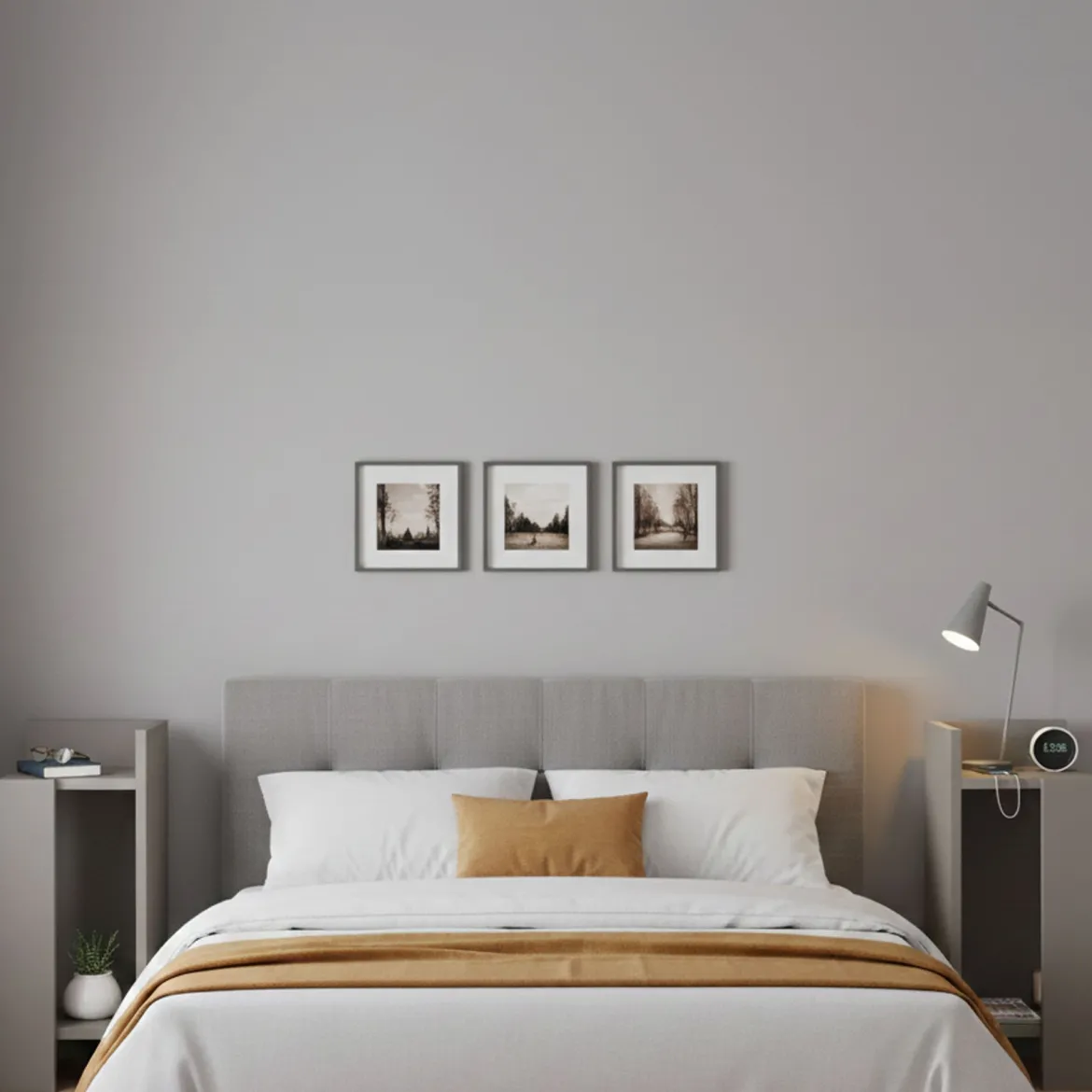 Set Comodini Grigio Tortora 4 Ripiani Colore Ripiano Grigio, Elementi Inclusi 2 Comodini - Tartano