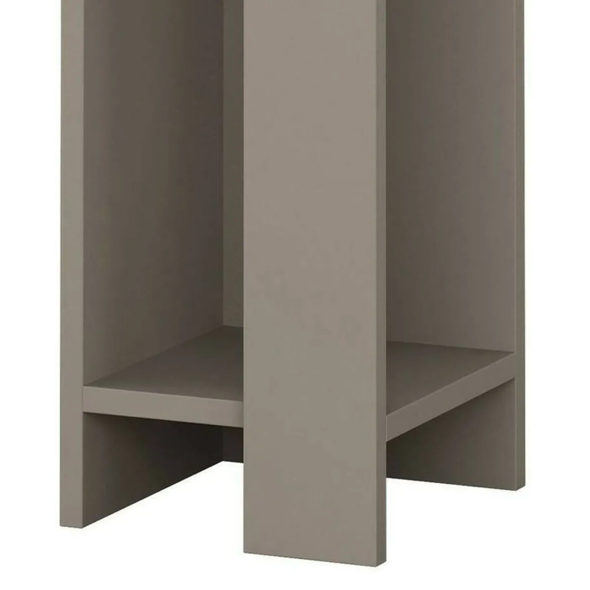 Set Comodini Grigio Tortora 4 Ripiani Colore Ripiano Grigio, Elementi Inclusi 2 Comodini - Tartano