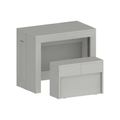 Set consolle allungabile 12 posti e 1 panca allungabile bianco - Badesi