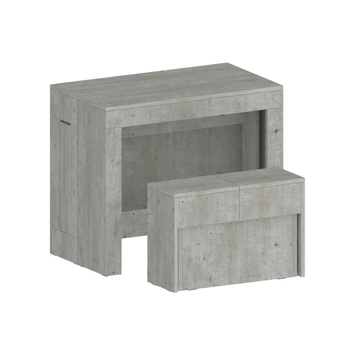 Set consolle allungabile 12 posti e 1 panca allungabile grigio - Badesi