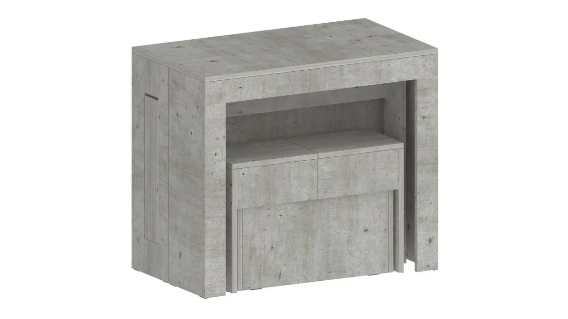 Set consolle allungabile 12 posti e 1 panca allungabile grigio - Badesi