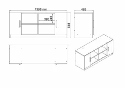 Set da ufficio Abutilon, Noce e Antracite