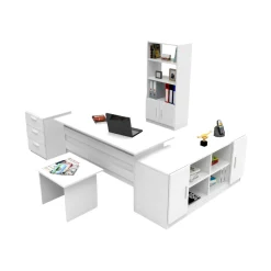 Set da ufficio Hilda, Bianco