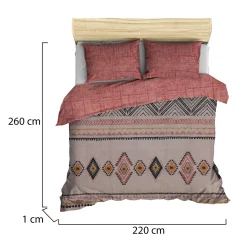 Set di copripiumino matrimoniale e 2 federe North Kingsville, Blu e Bianco, 240x220 cm