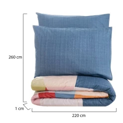 Set di copripiumino matrimoniale e 2 federe Solon, 260x220 cm, Misura copricuscini: 60x60 cm