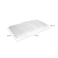 Set di 2 guanciali Alloro, Made in Italy, 70x39 h10 cm, Bianco