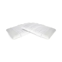 Set di 4 guanciali Alloro, Made in Italy, 70x39 h10 cm, Bianco