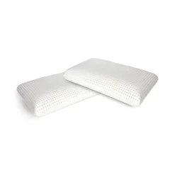 Set di 2 guanciali Cerfoglio, Made in Italy, 70x40 h16 cm, Bianco