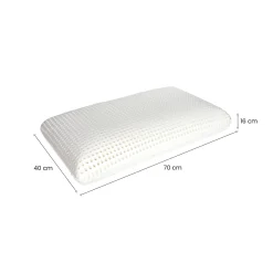 Set di 4 guanciali Cerfoglio, Made in Italy, 70x40 h16 cm, Bianco